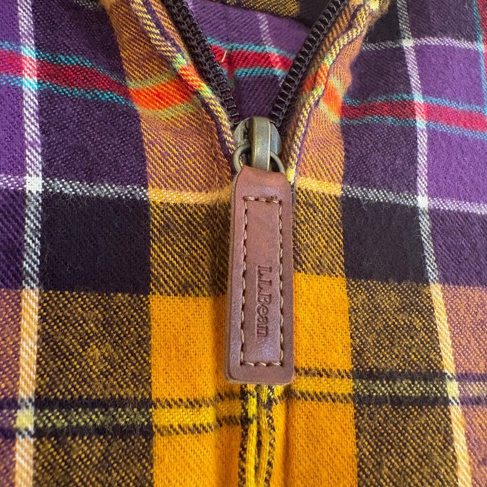 L.L. Bean Women's Scotch Plaid Flannel Shirt, Relaxed Zip Hoodie